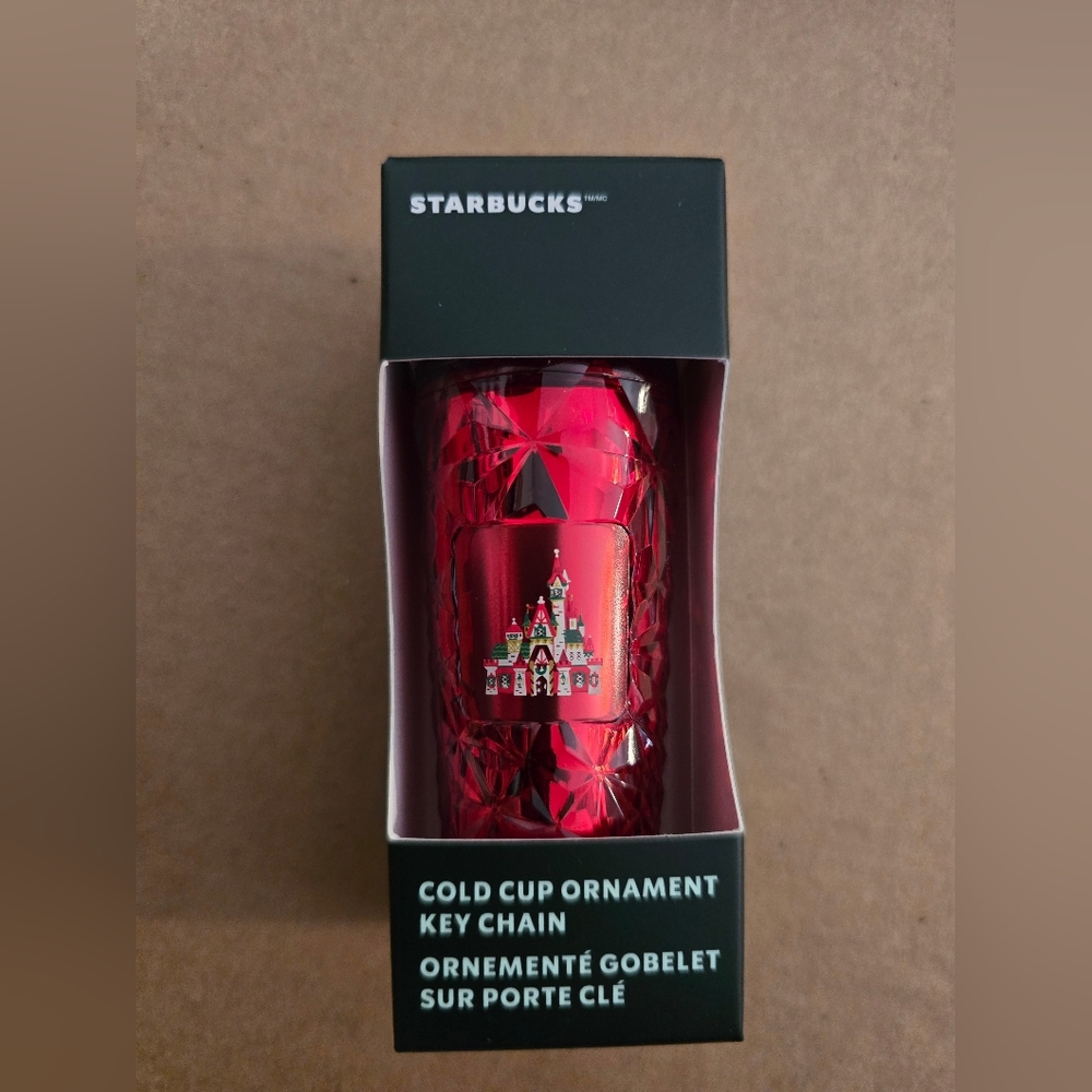 2024 Disney Parks x Starbucks Cinderella Castle Ornament Keychain